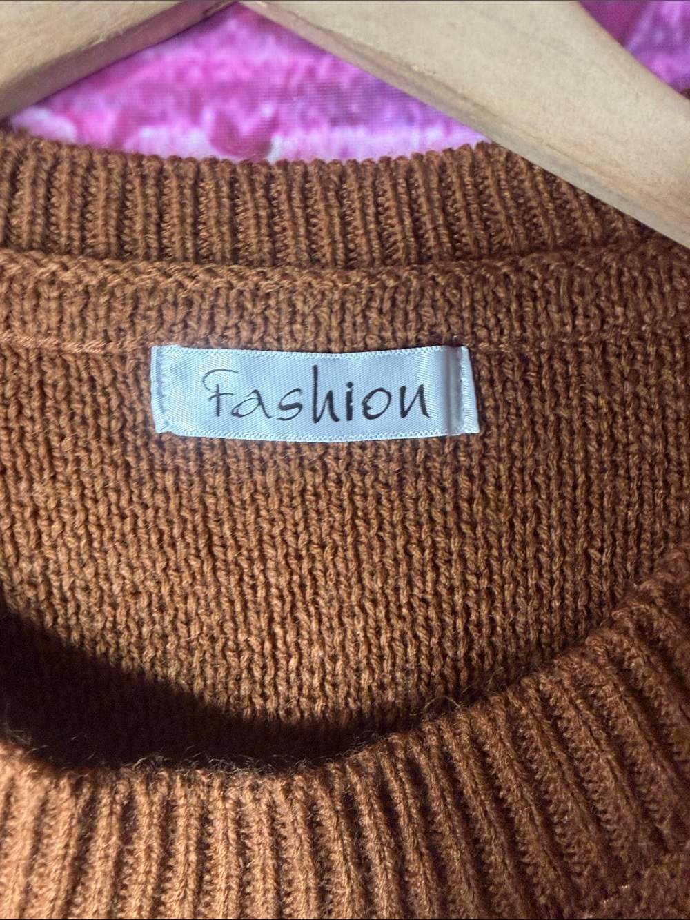 Vintage Argyle Sweater Women’s XXL Brown Crewneck Knit Pullover Grandpa Core - Picture 2 of 7